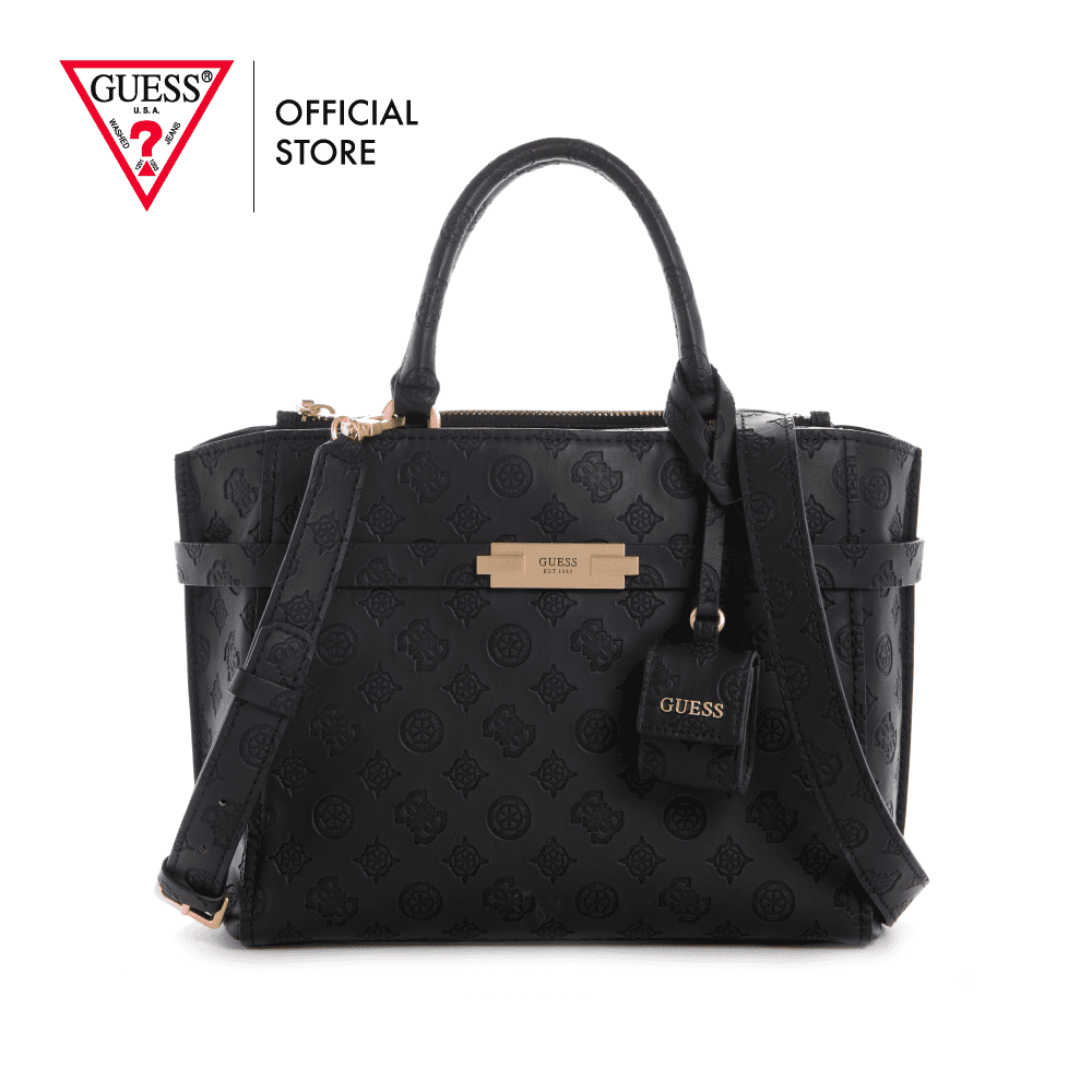 GUESS Women's Bea Black Society Satchel Bag